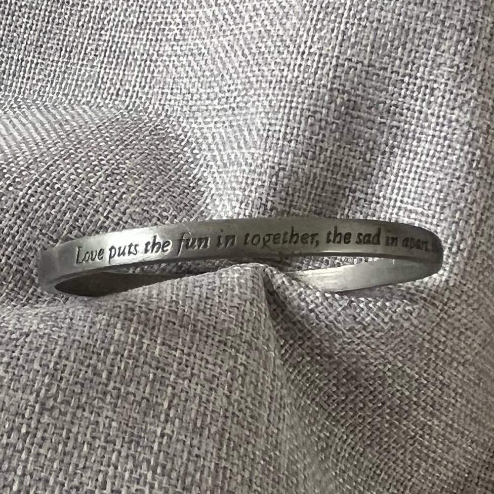 Vintage Pewter “Good Works” Camco Bracelet
